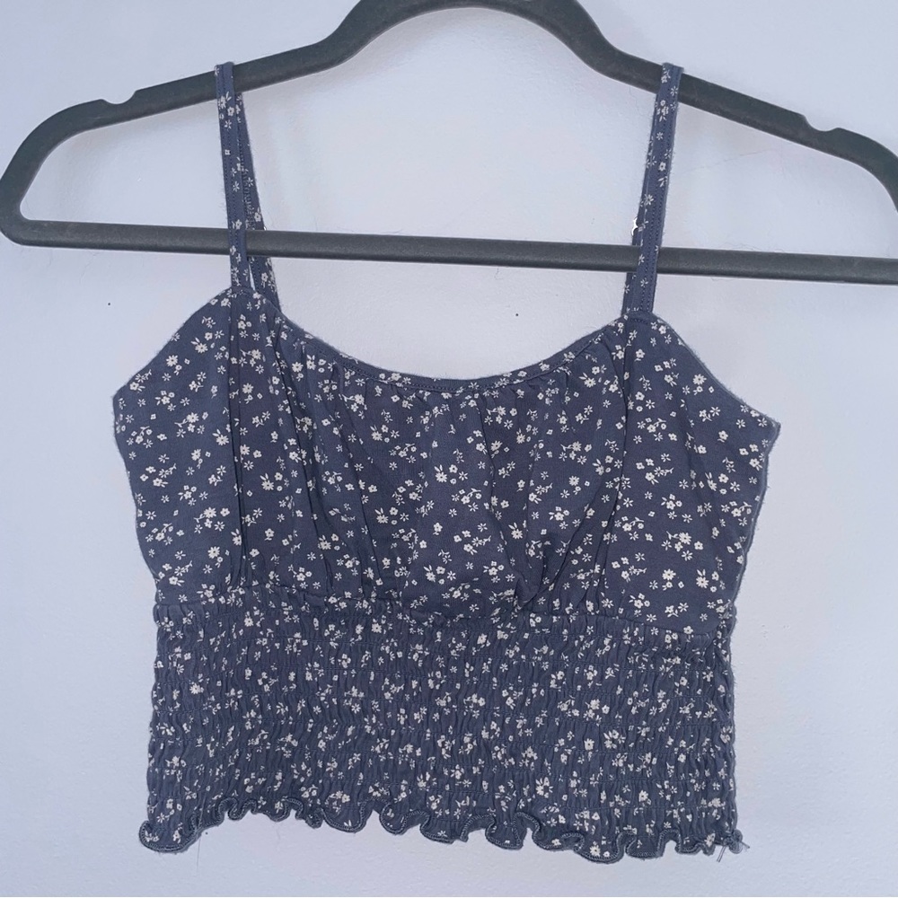 Hollister Purple Floral Tank Top